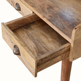 Ellis 3 Drawer Writing Desk with Cable Access - Natural Desks - Bokel Home