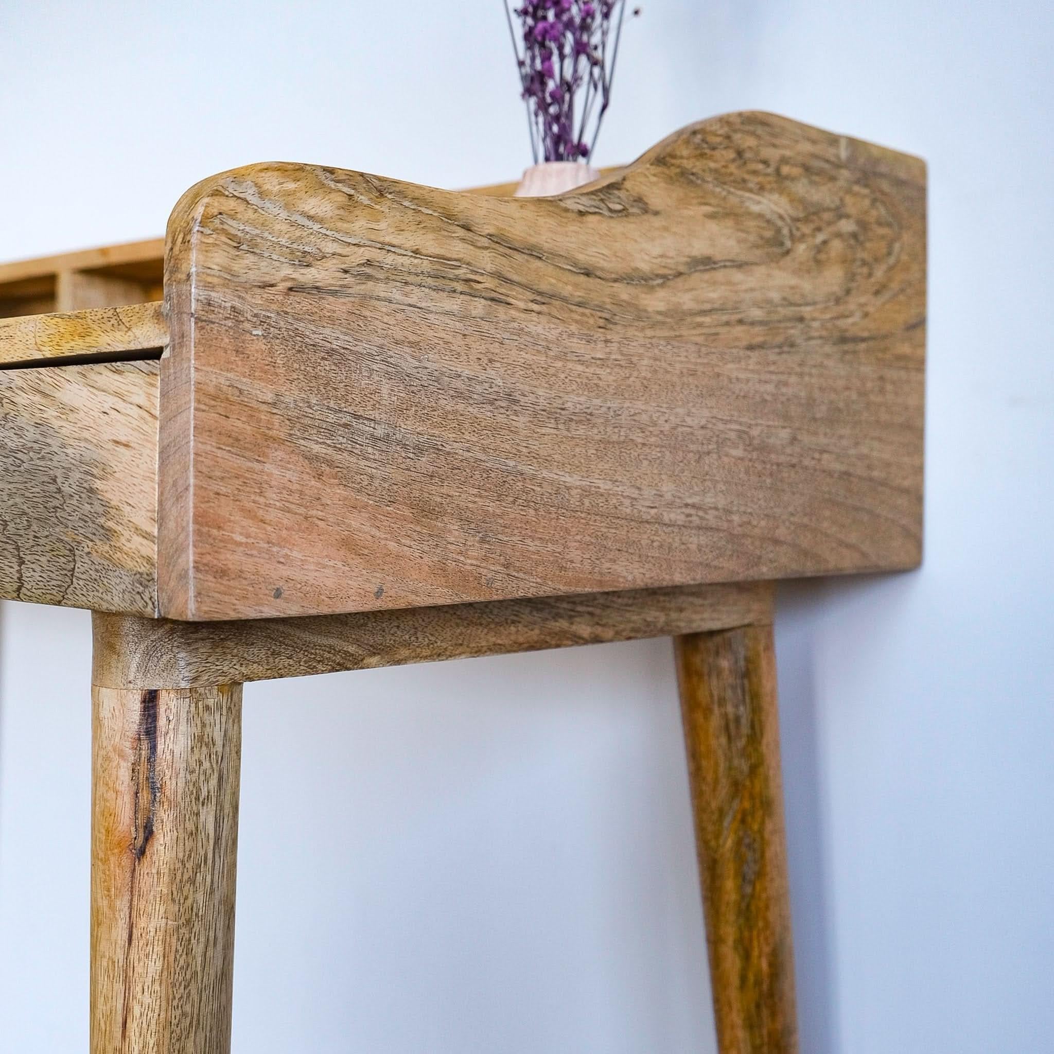 Ellis Gallery Back Writing Desk, Medium - Natural Desks - Bokel Home