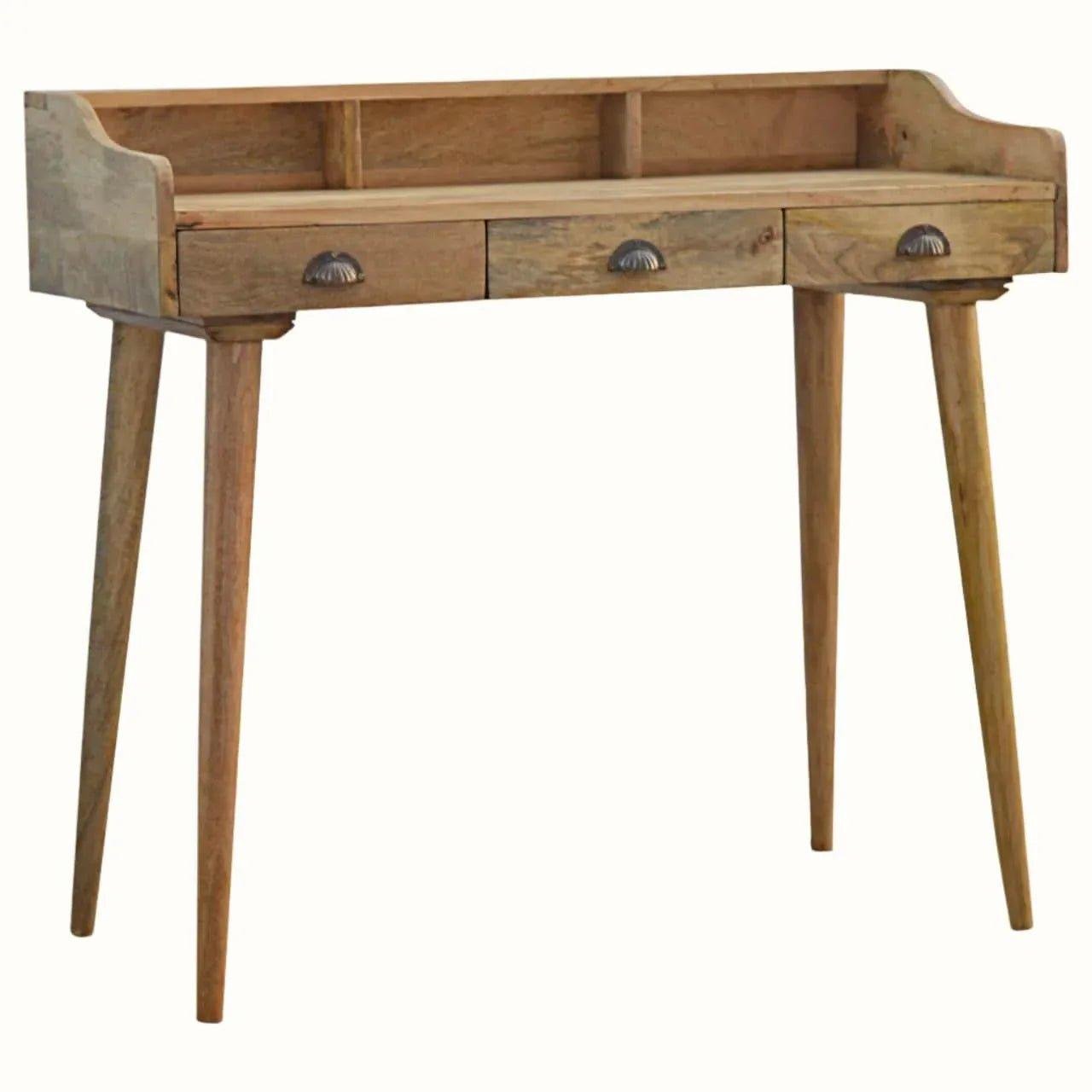 Ellis Gallery Back Writing Desk, Medium - Natural Desks - Bokel Home