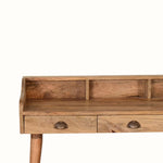 Ellis Gallery Back Writing Desk with Cable Access, Medium - Natural Desks - Bokel Home
