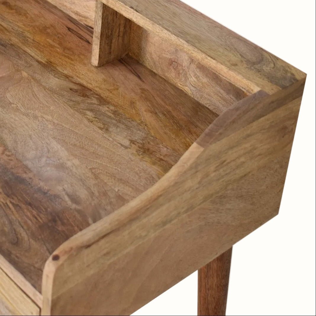 Ellis Gallery Back Writing Desk with Cable Access, Medium - Natural Desks - Bokel Home