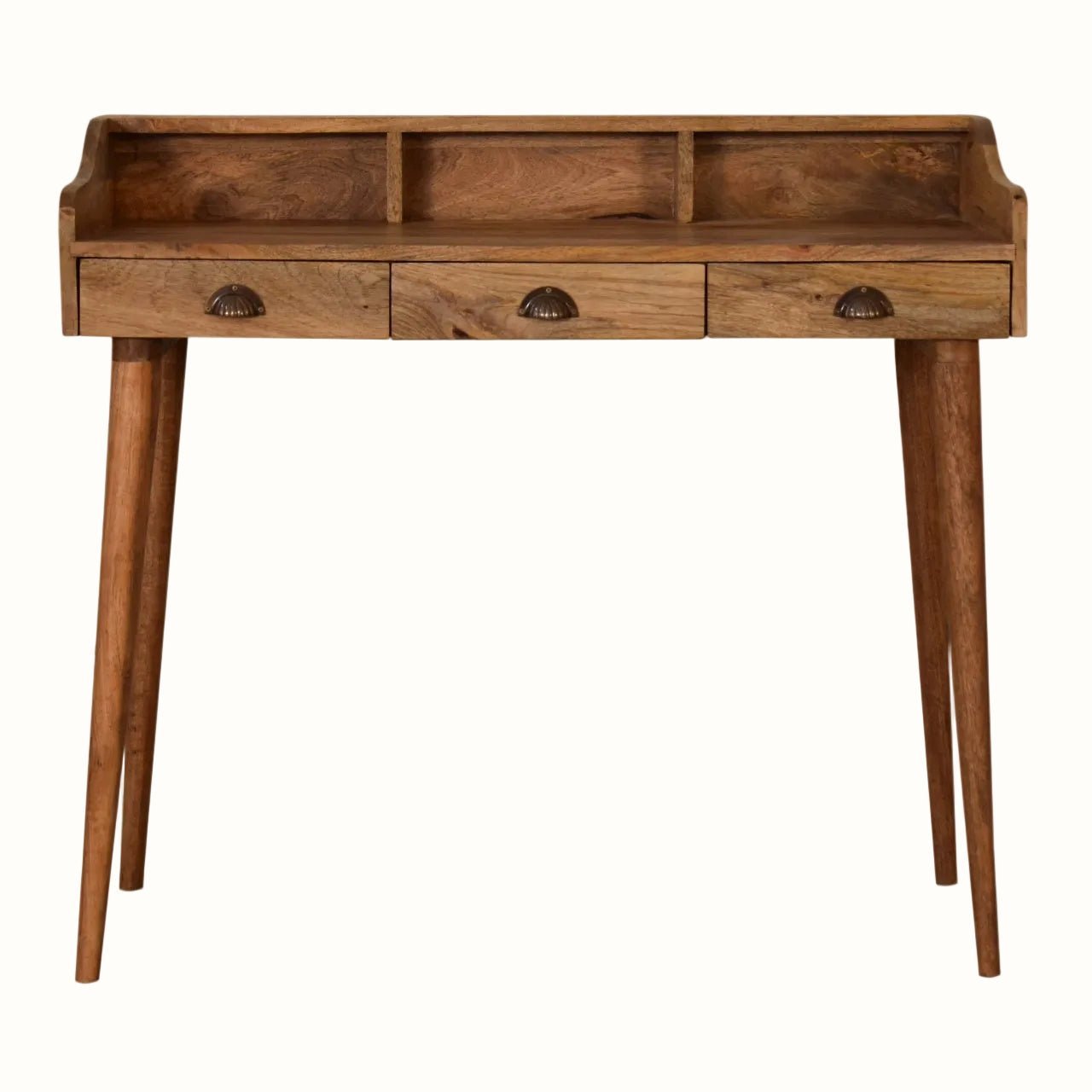 Ellis Gallery Back Writing Desk with Cable Access, Medium - Natural Desks - Bokel Home