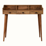 Ellis Gallery Back Writing Desk with Cable Access, Medium - Natural Desks - Bokel Home