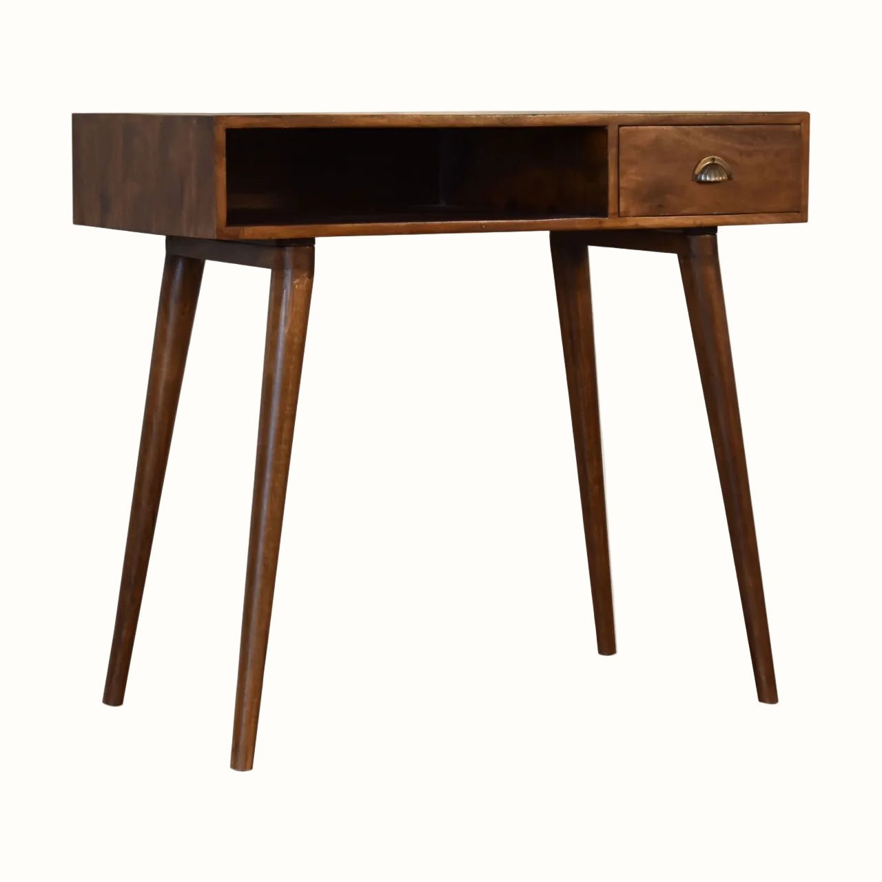 Ellis Open Desk, Small - Chestnut Desks - Bokel Home