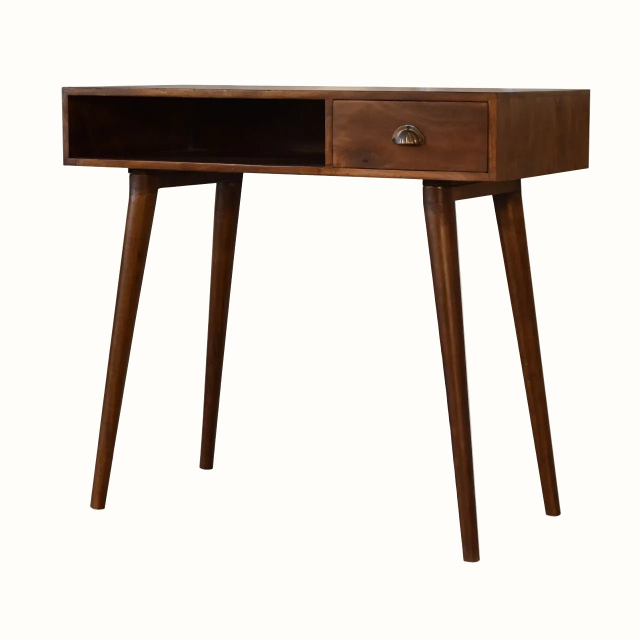 Ellis Open Desk, Small - Chestnut Desks - Bokel Home
