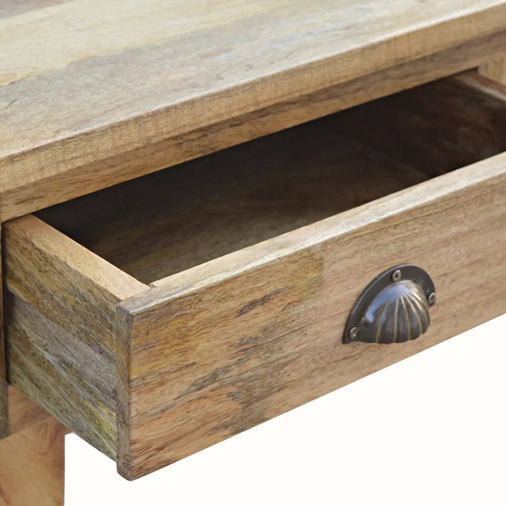 Ellis Open Desk with 2 Drawers, Large - Natural Desks - Bokel Home