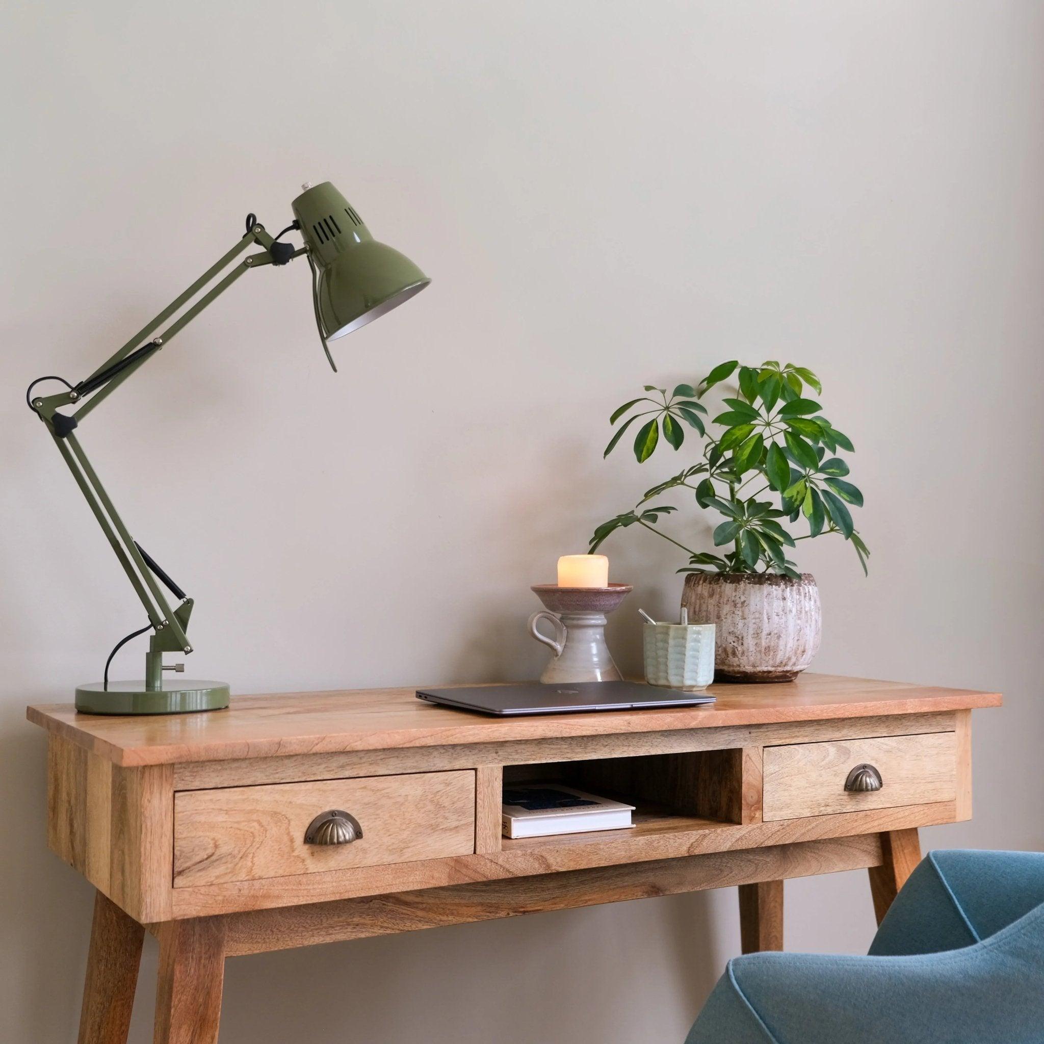 Ellis Open Desk with 2 Drawers, Large - Natural Desks - Bokel Home