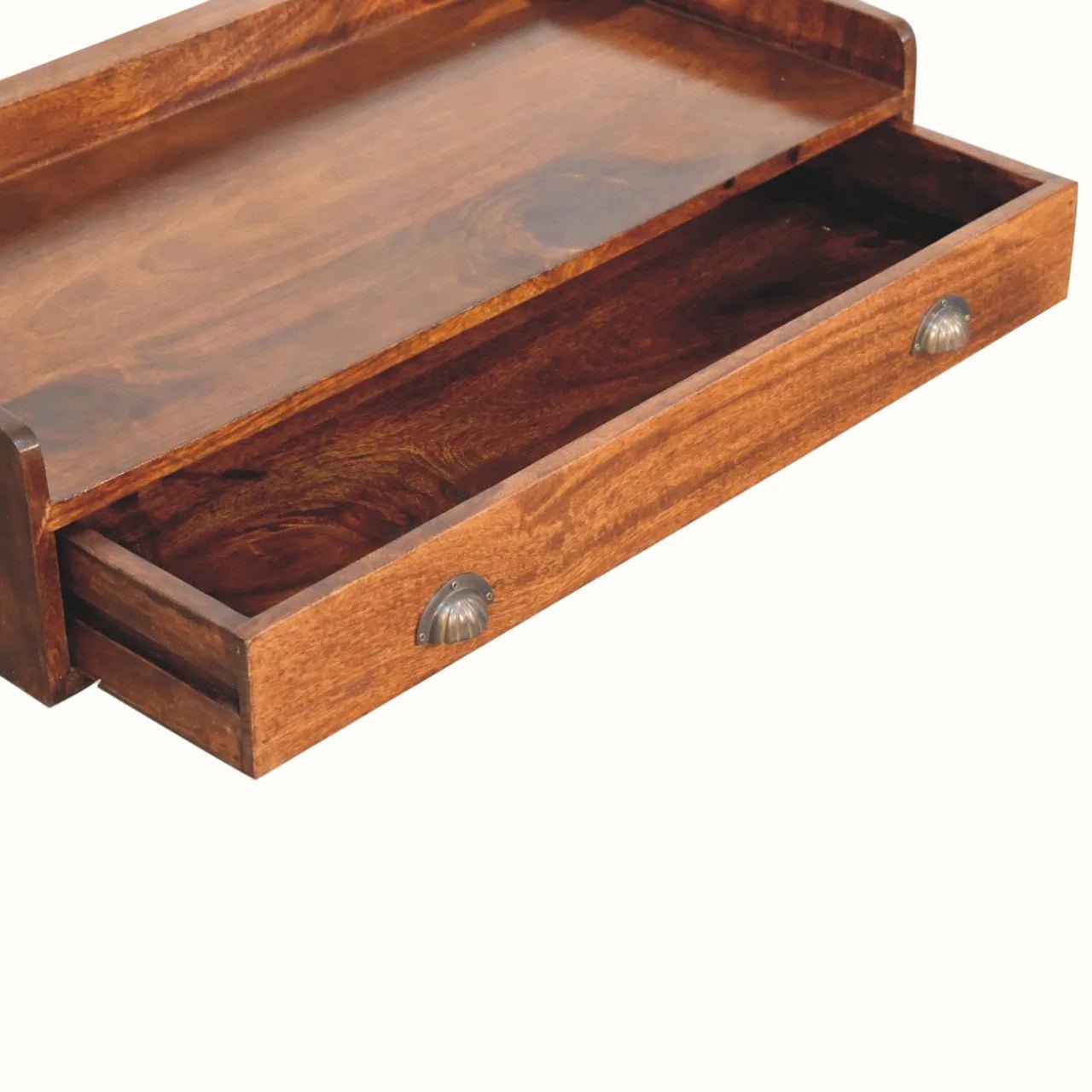 Ellis Wall-Mounted Desk, Medium - Chestnut Desks - Bokel Home