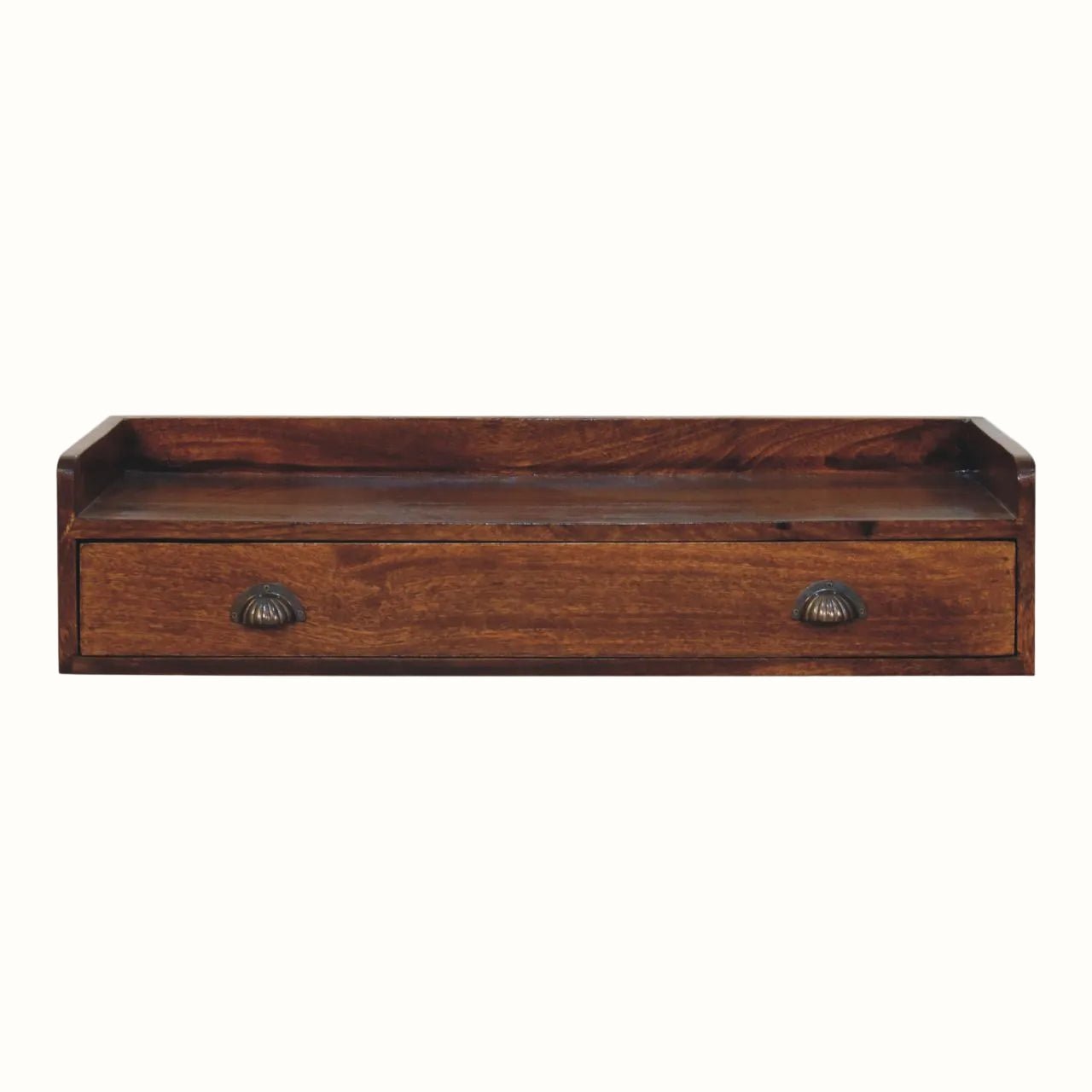 Ellis Wall-Mounted Desk, Medium - Chestnut Desks - Bokel Home