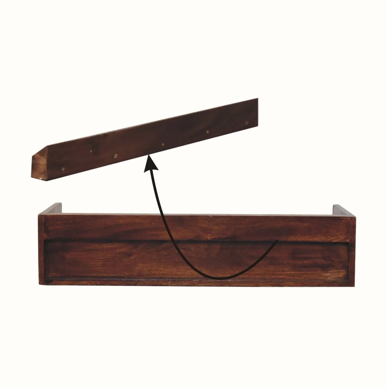 Ellis Wall-Mounted Desk, Medium - Chestnut Desks - Bokel Home