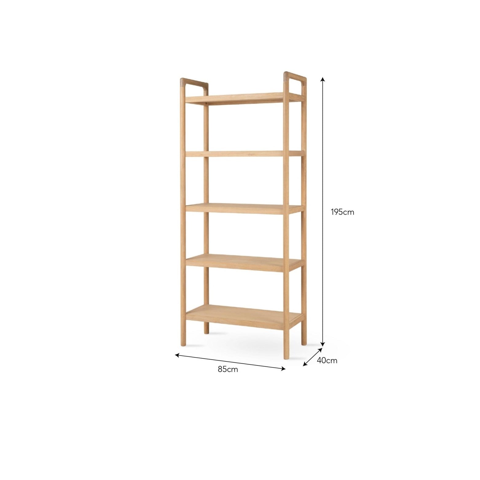 Ellwood Bookcase - Natural Shelves & Bookcases - Bokel Home