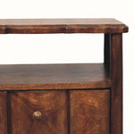 Emile 2 Drawer Bedside Table with Open Shelf, Medium - Roasted Almond Bedside Tables - Bokel Home