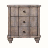 Emile 3 Drawer Bedside Table, Medium - Acid Wash Bedside Tables - Bokel Home