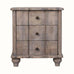 Emile 3 Drawer Bedside Table, Medium - Acid Wash Bedside Tables - Bokel Home