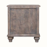 Emile 3 Drawer Bedside Table, Medium - Acid Wash Bedside Tables - Bokel Home