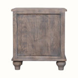Emile 3 Drawer Bedside Table, Medium - Acid Wash Bedside Tables - Bokel Home