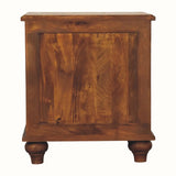 Emile 3 Drawer Bedside Table, Medium - Chestnut Bedside Tables - Bokel Home