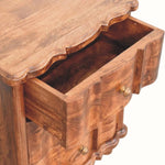 Emile 3 Drawer Bedside Table, Medium - Roasted Almond Bedside Tables - Bokel Home