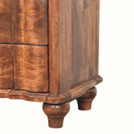 Emile 3 Drawer Bedside Table, Medium - Roasted Almond Bedside Tables - Bokel Home