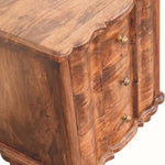 Emile 3 Drawer Bedside Table, Medium - Roasted Almond Bedside Tables - Bokel Home