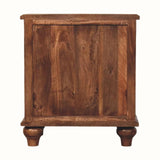 Emile 3 Drawer Bedside Table, Medium - Roasted Almond Bedside Tables - Bokel Home