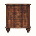 Emile 3 Drawer Bedside Table, Medium - Roasted Almond Bedside Tables - Bokel Home