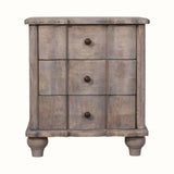 Emile 3 Drawer Bedside Table, Medium - Acid Wash