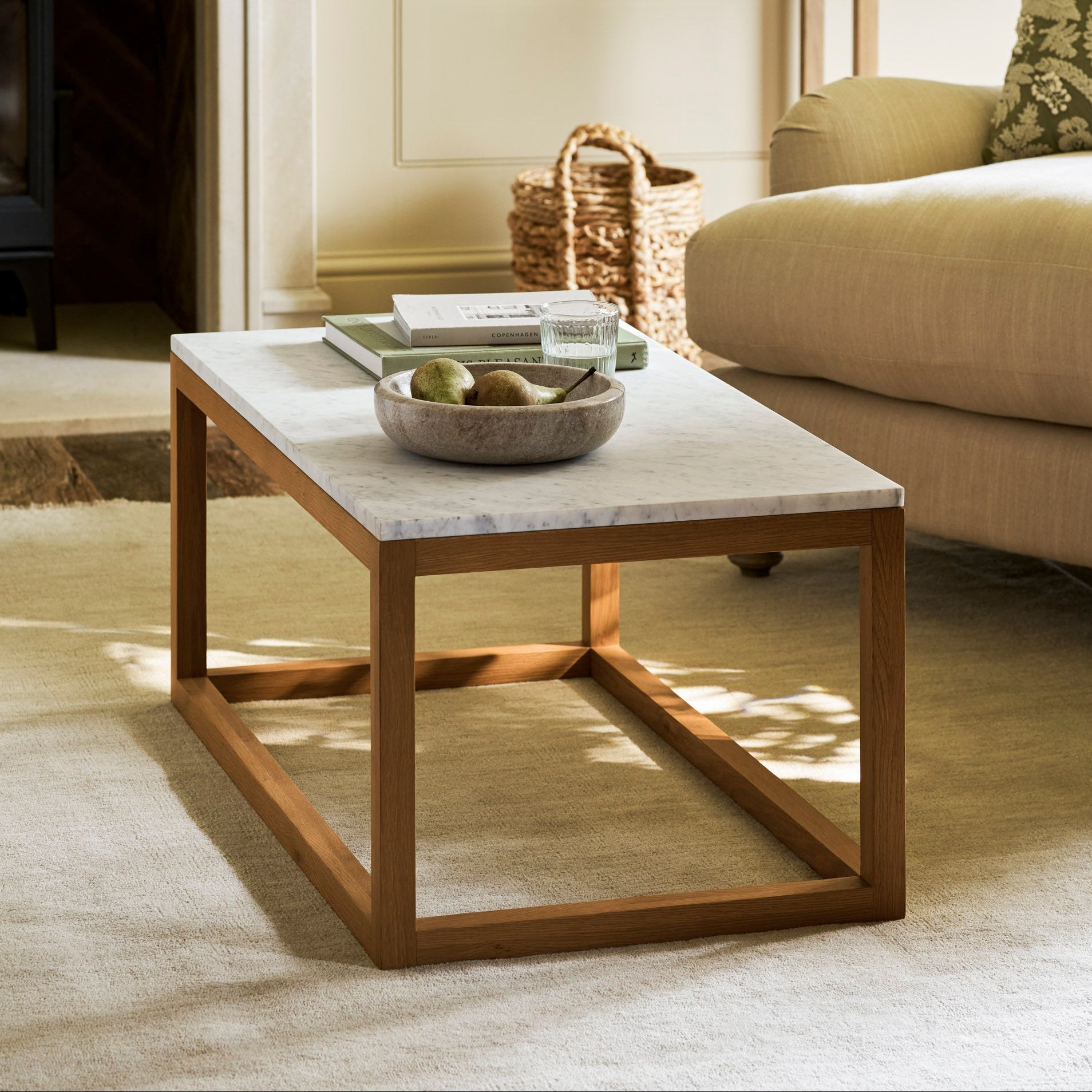Enstone Marble Coffee Table - Natural Coffee Tables - Bokel Home