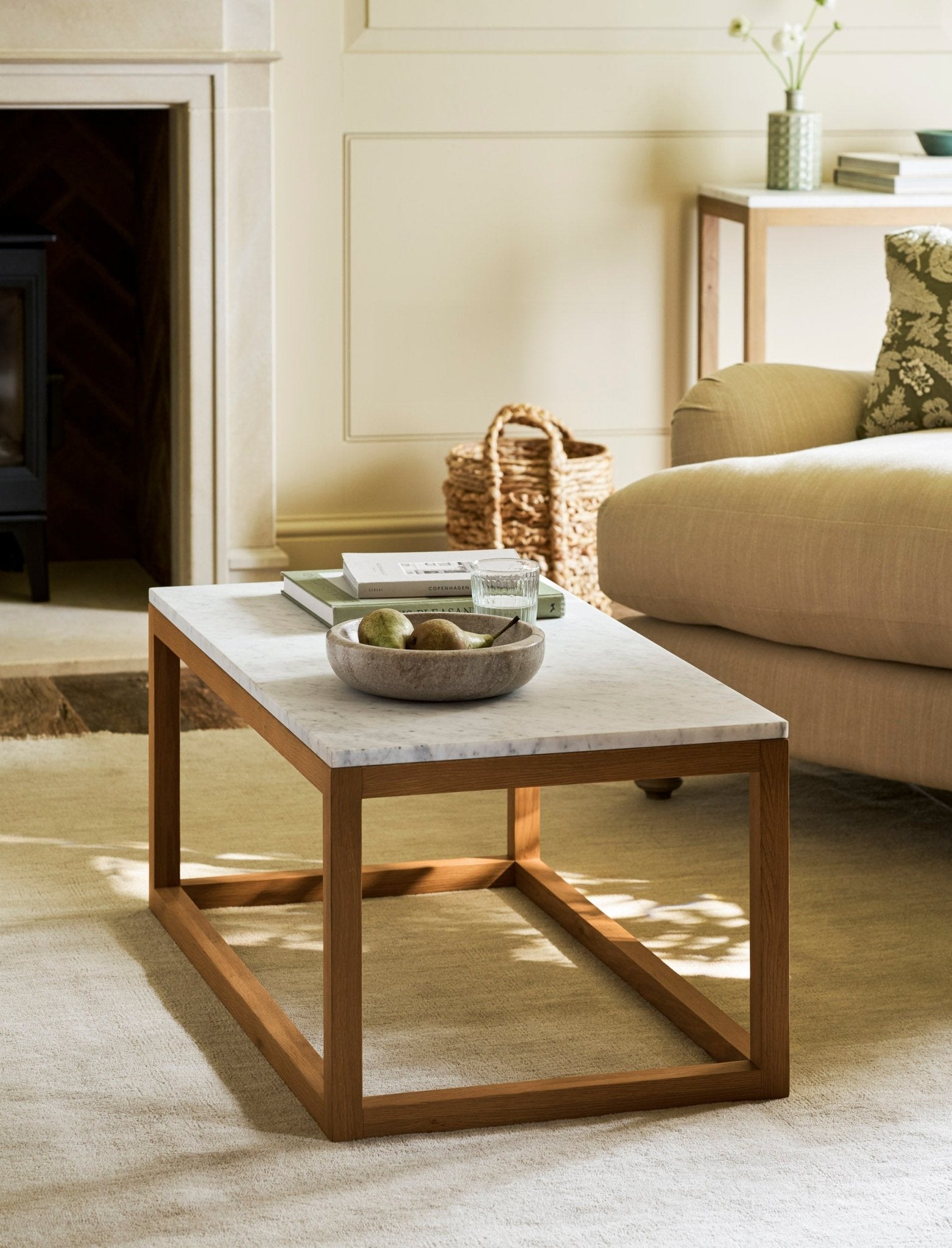Enstone Marble Coffee Table - Natural Coffee Tables - Bokel Home