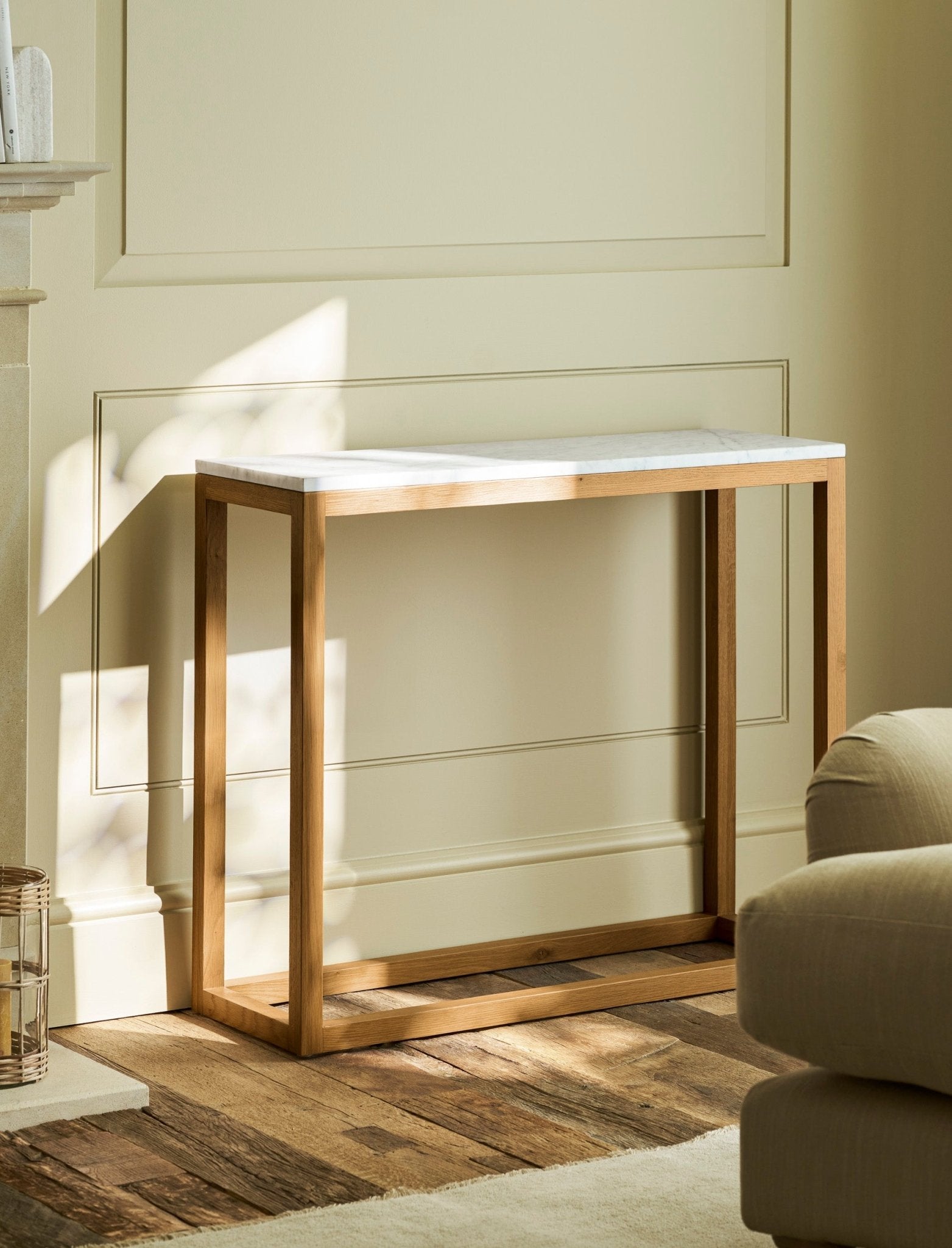 Enstone Marble Console Table Console Tables - Bokel Home