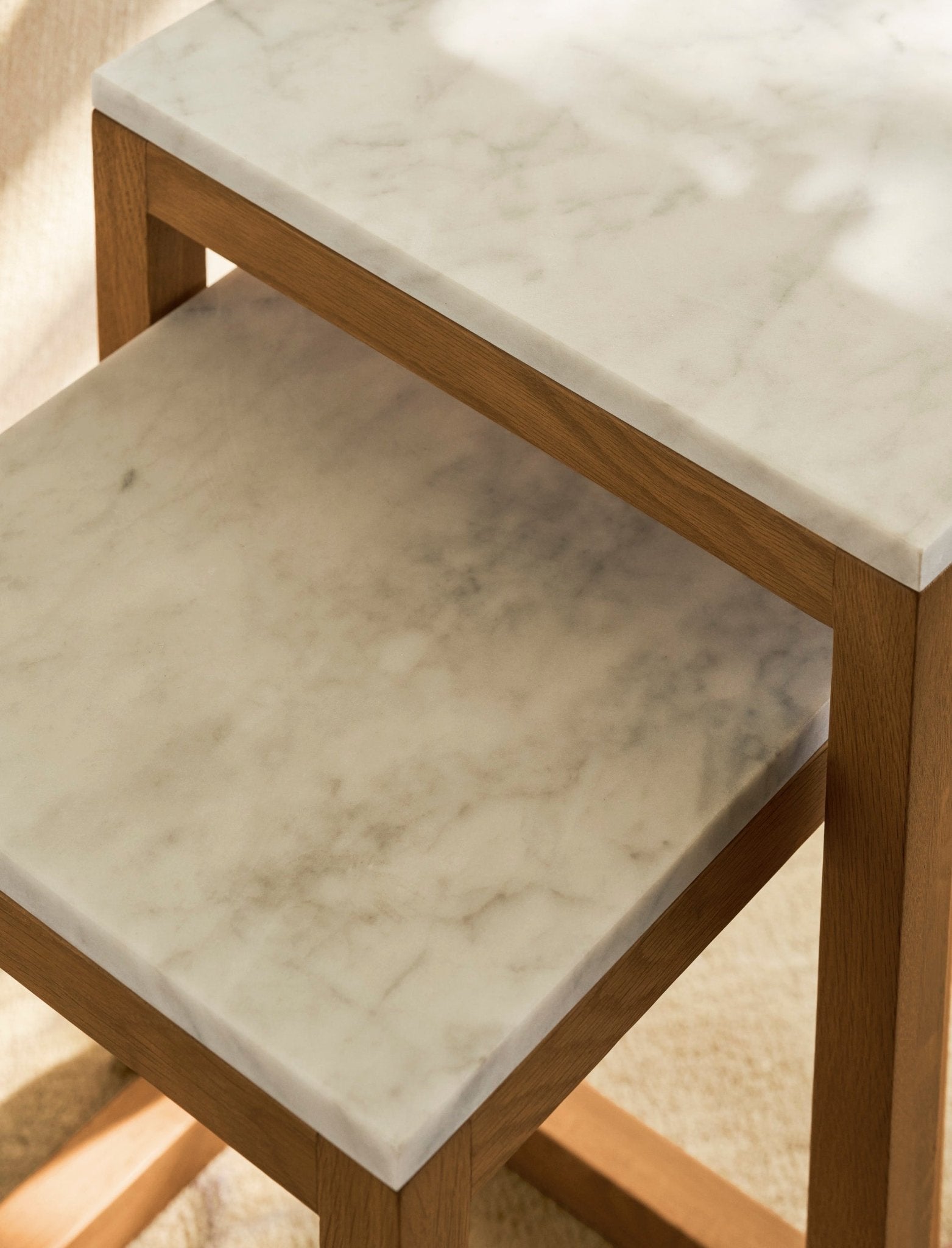 Enstone Set of 2 Nested Side Tables Side Tables - Bokel Home