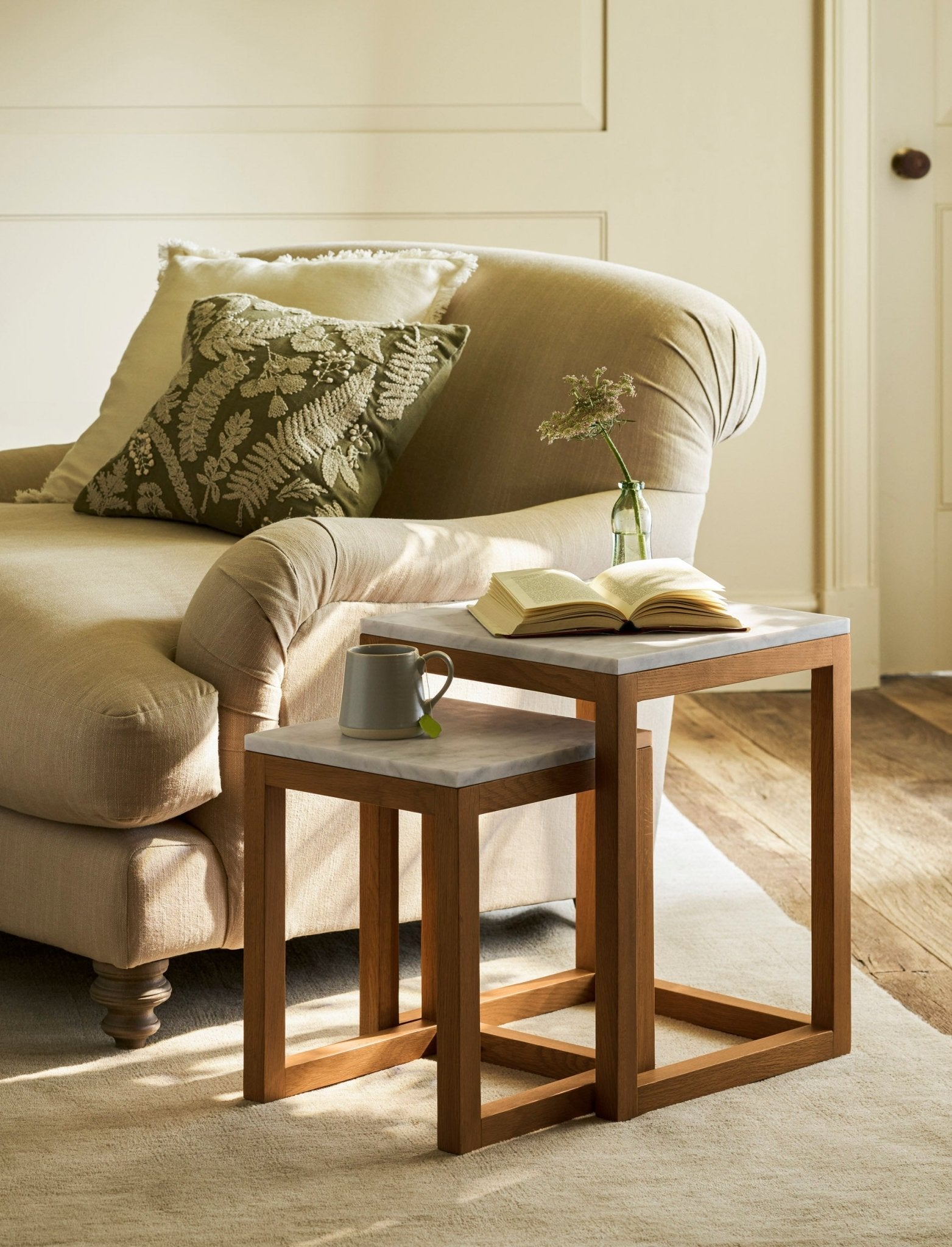Enstone Set of 2 Nested Side Tables Side Tables - Bokel Home
