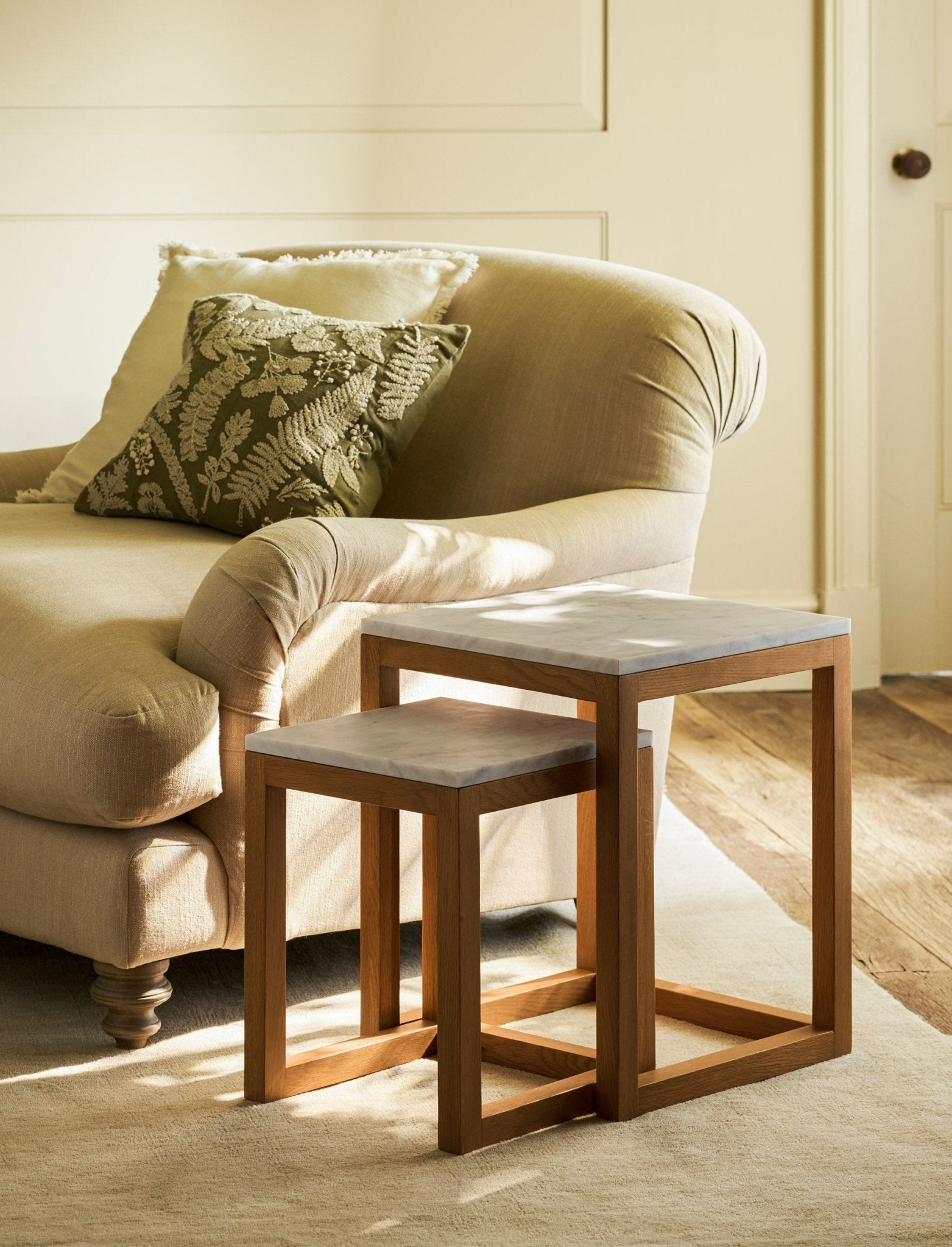 Enstone Set of 2 Nested Side Tables Side Tables - Bokel Home