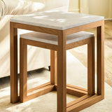 Enstone Set of 2 Nested Side Tables Side Tables - Bokel Home