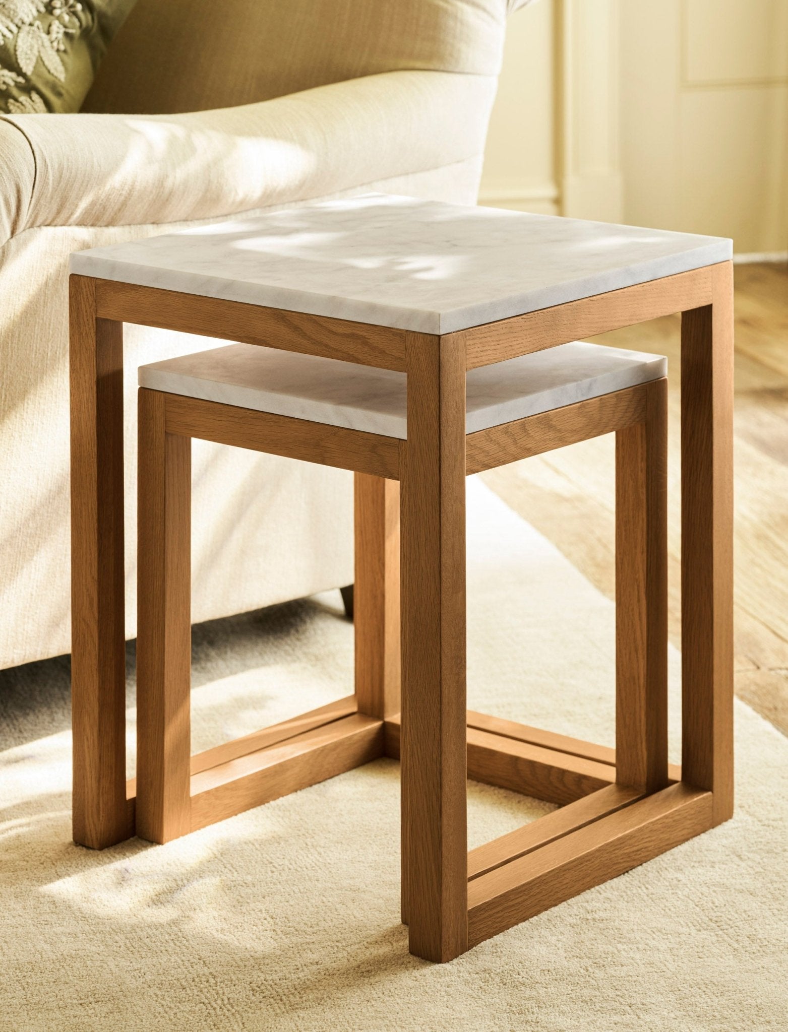 Enstone Set of 2 Nested Side Tables Side Tables - Bokel Home