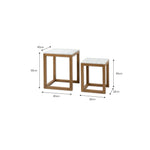 Enstone Set of 2 Nested Side Tables Side Tables - Bokel Home