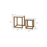 Enstone Set of 2 Nested Side Tables Side Tables - Bokel Home