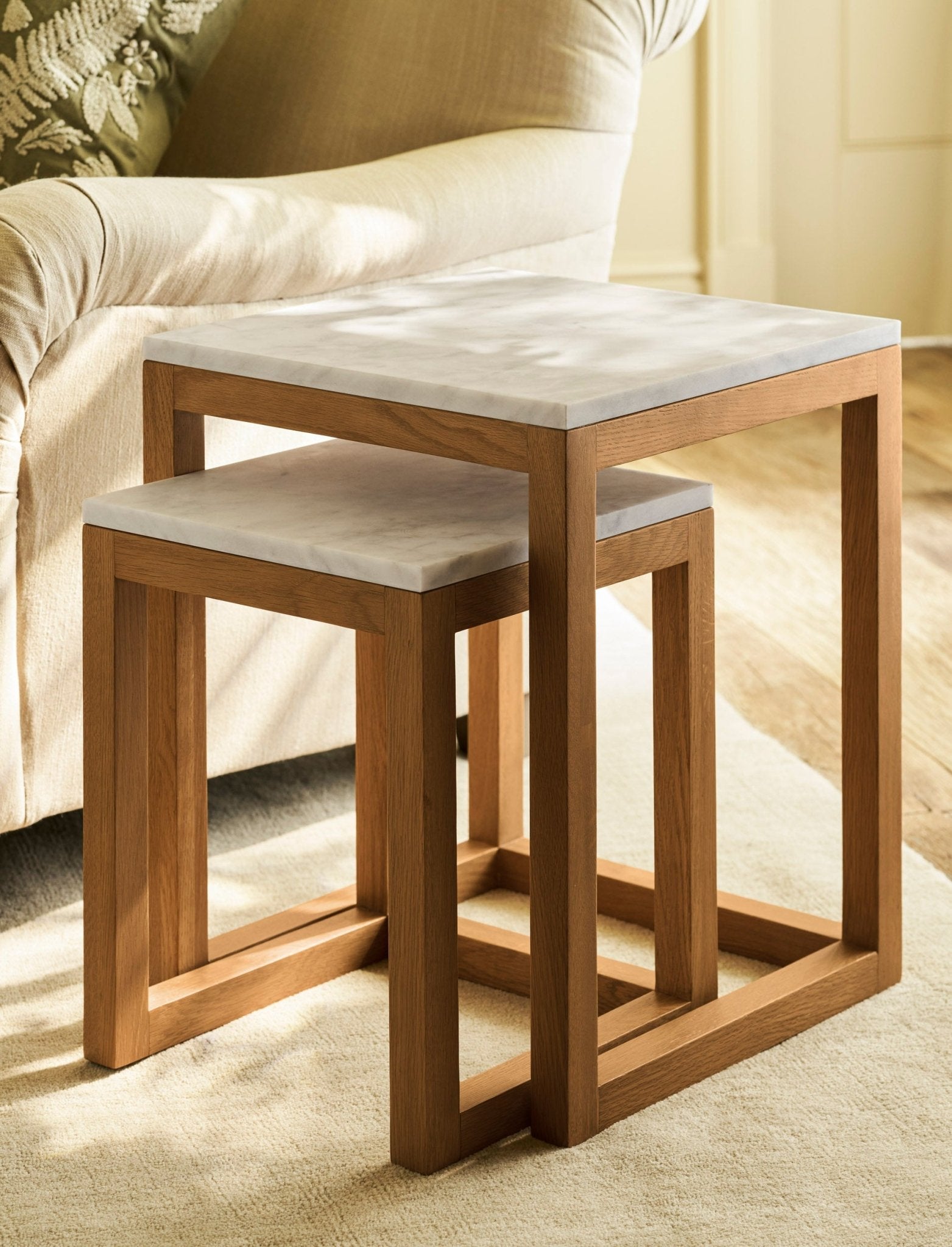 Enstone Set of 2 Nested Side Tables Side Tables - Bokel Home