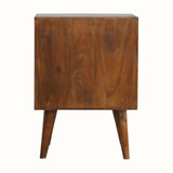 Felix 2 Drawer Bedside Table, Medium - Chestnut Bedside Tables - Bokel Home