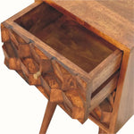 Felix 2 Drawer Bedside Table, Small - Chestnut Bedside Tables - Bokel Home