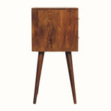 Felix 2 Drawer Bedside Table, Small - Chestnut Bedside Tables - Bokel Home