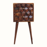 Felix 2 Drawer Bedside Table, Small - Chestnut Bedside Tables - Bokel Home