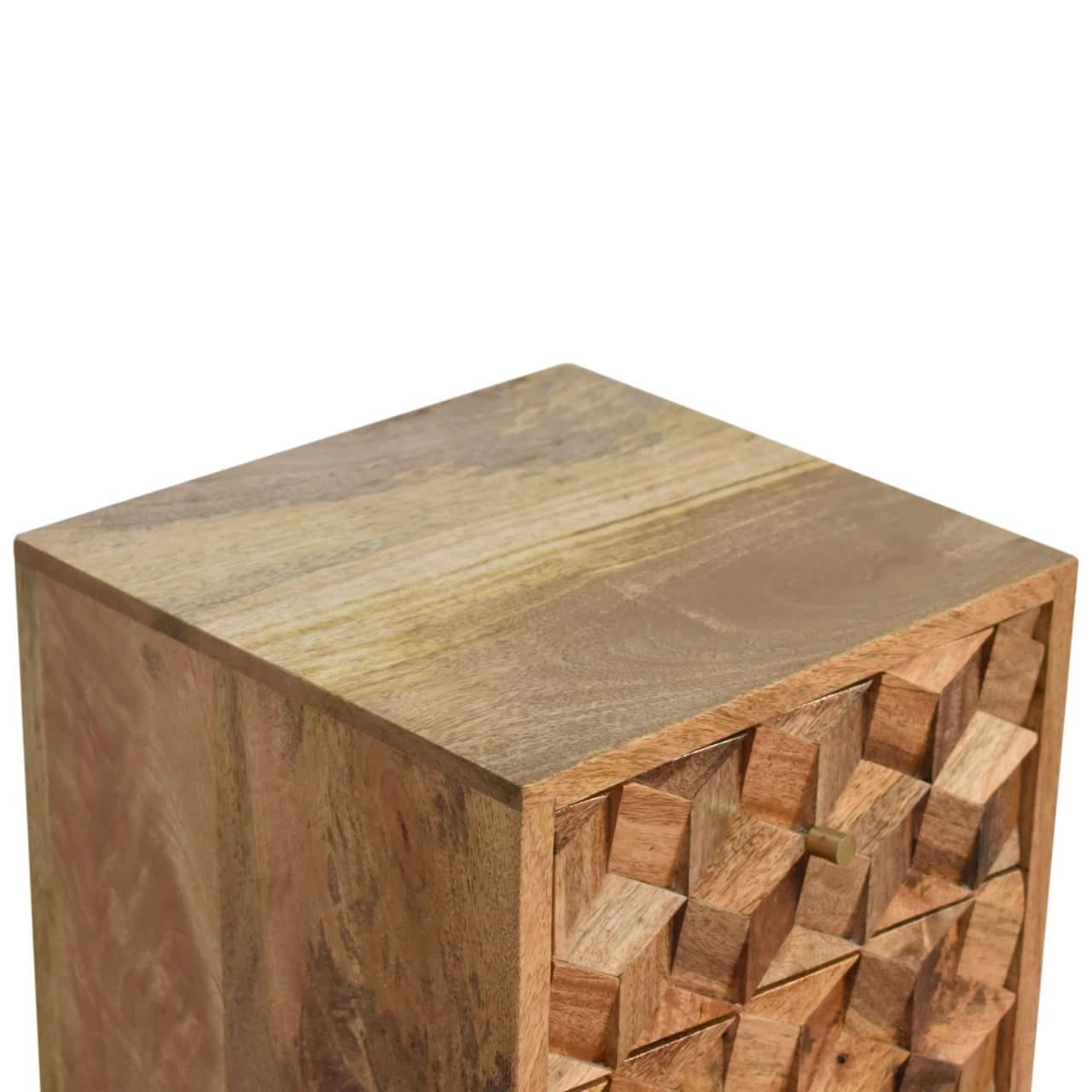 Felix Bedside Table with 2 Drawers, Small - Natural Bedside Tables - Bokel Home