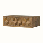 Felix Wall Mounted Bedside Table with 1 Drawer - Natural Bedside Tables - Bokel Home