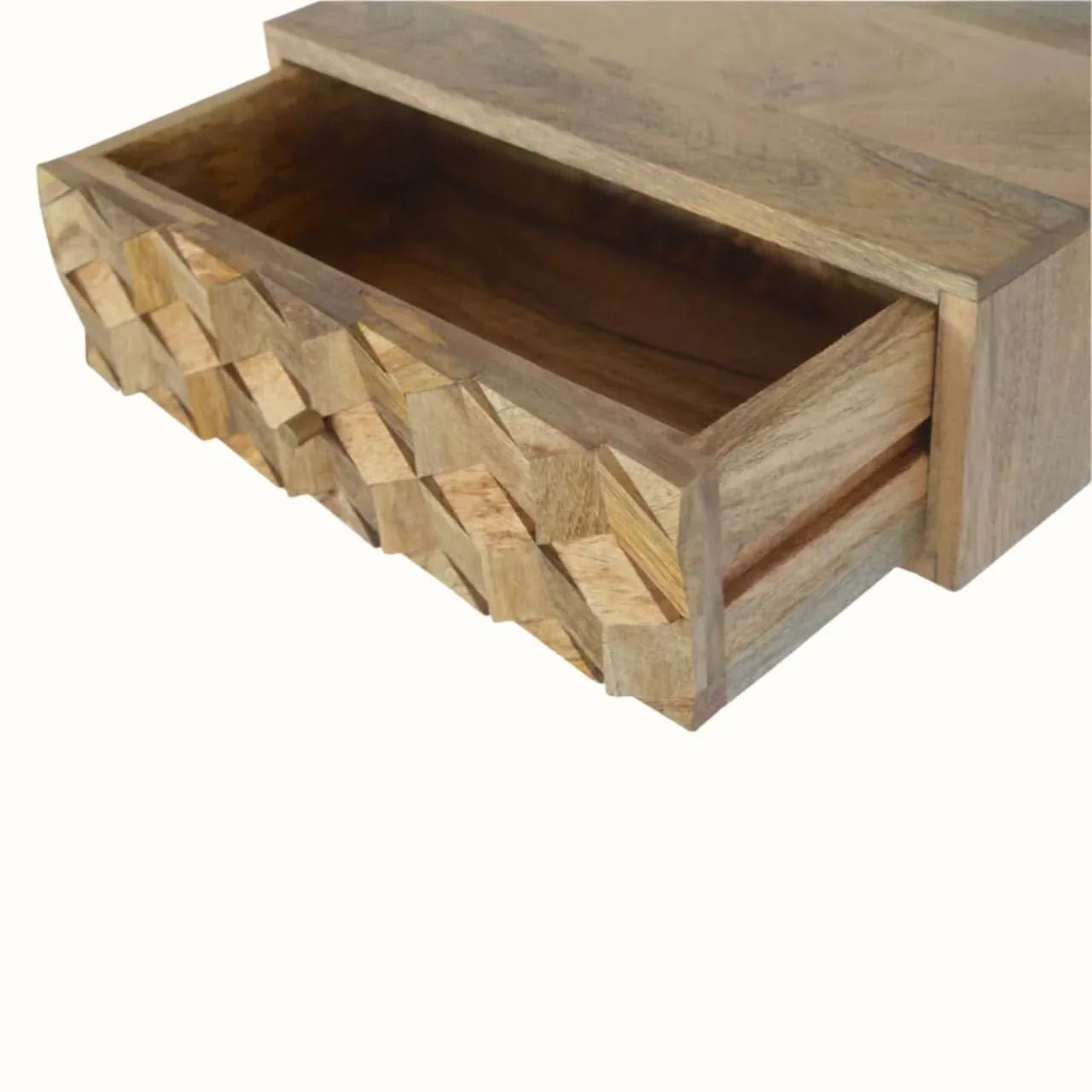 Felix Wall Mounted Bedside Table with 1 Drawer - Natural Bedside Tables - Bokel Home
