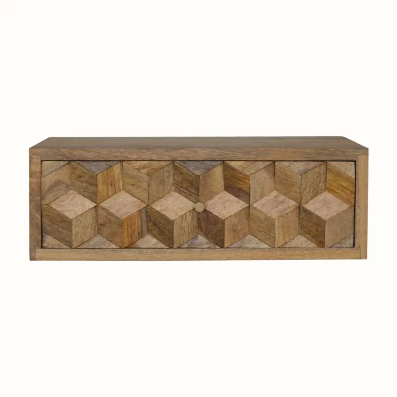Felix Wall Mounted Bedside Table with 1 Drawer - Natural Bedside Tables - Bokel Home