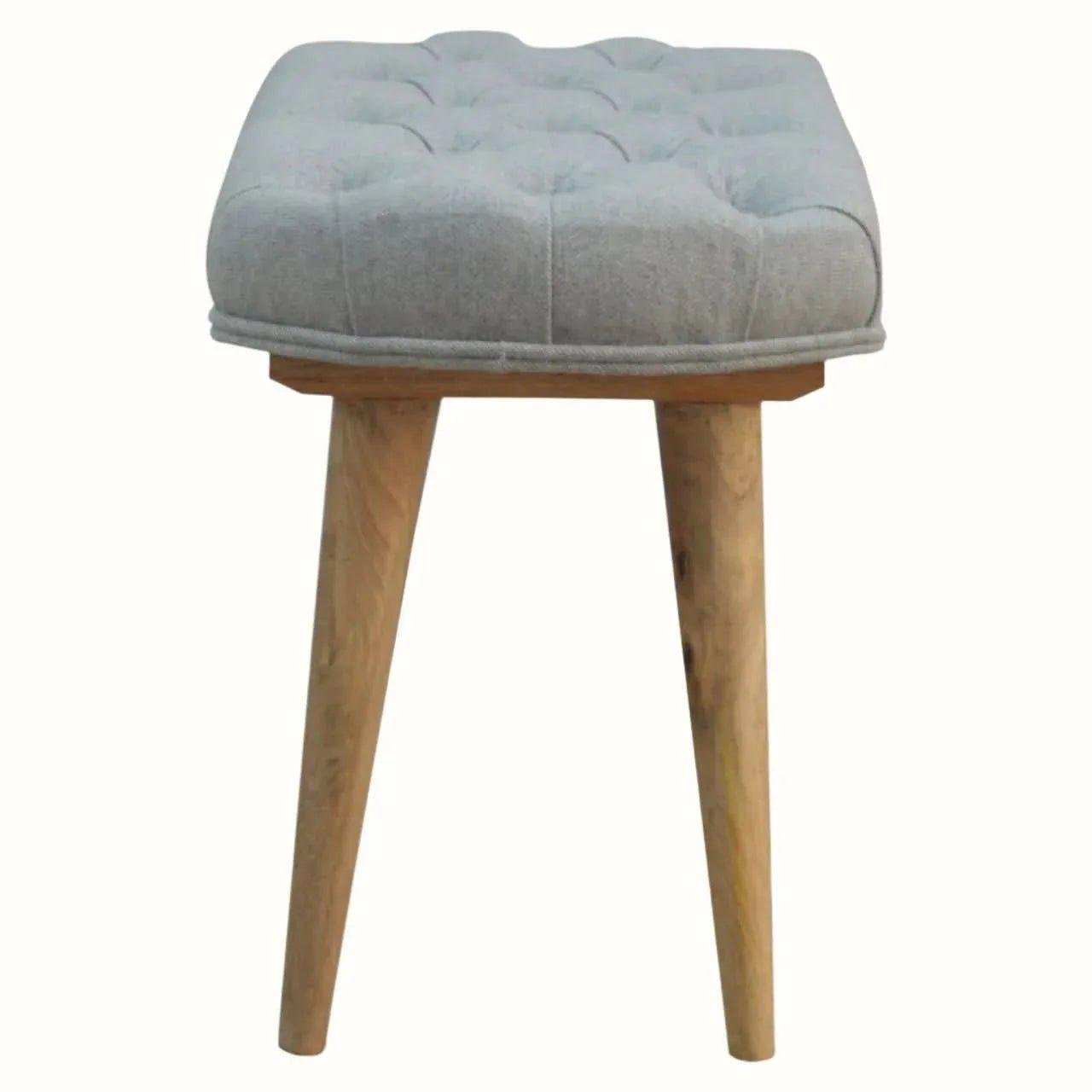 Femia Tweed Bench - Grey/Natural Bench - Bokel Home