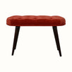 Femia Velvet Bench - Brick Red/Walnut Bench - Bokel Home