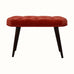 Femia Velvet Bench - Brick Red/Walnut Bench - Bokel Home