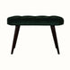 Femia Velvet Bench - Emerald Green/Walnut Bench - Bokel Home
